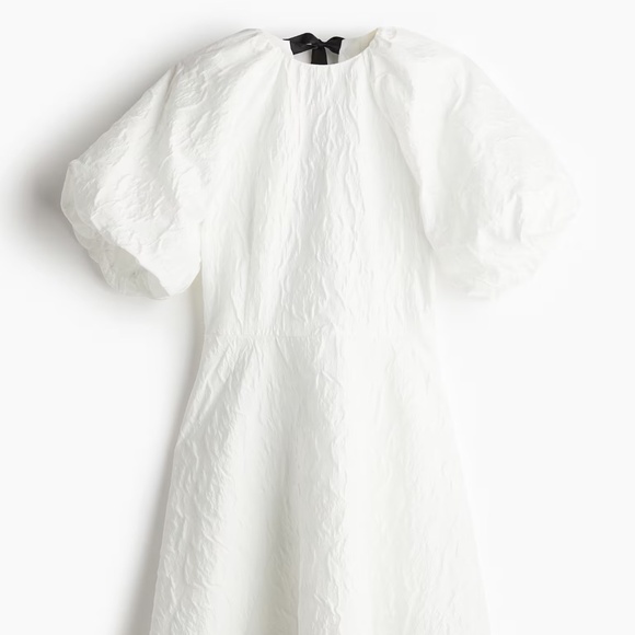 H&M JACQUARD-WEAVE TIE-BACK DRESS size XS - Picture 1 of 4